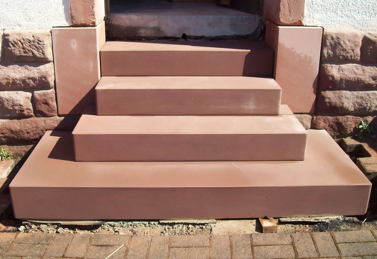 Marche Bloc en GRES DES VOSGES Rouge Bigar