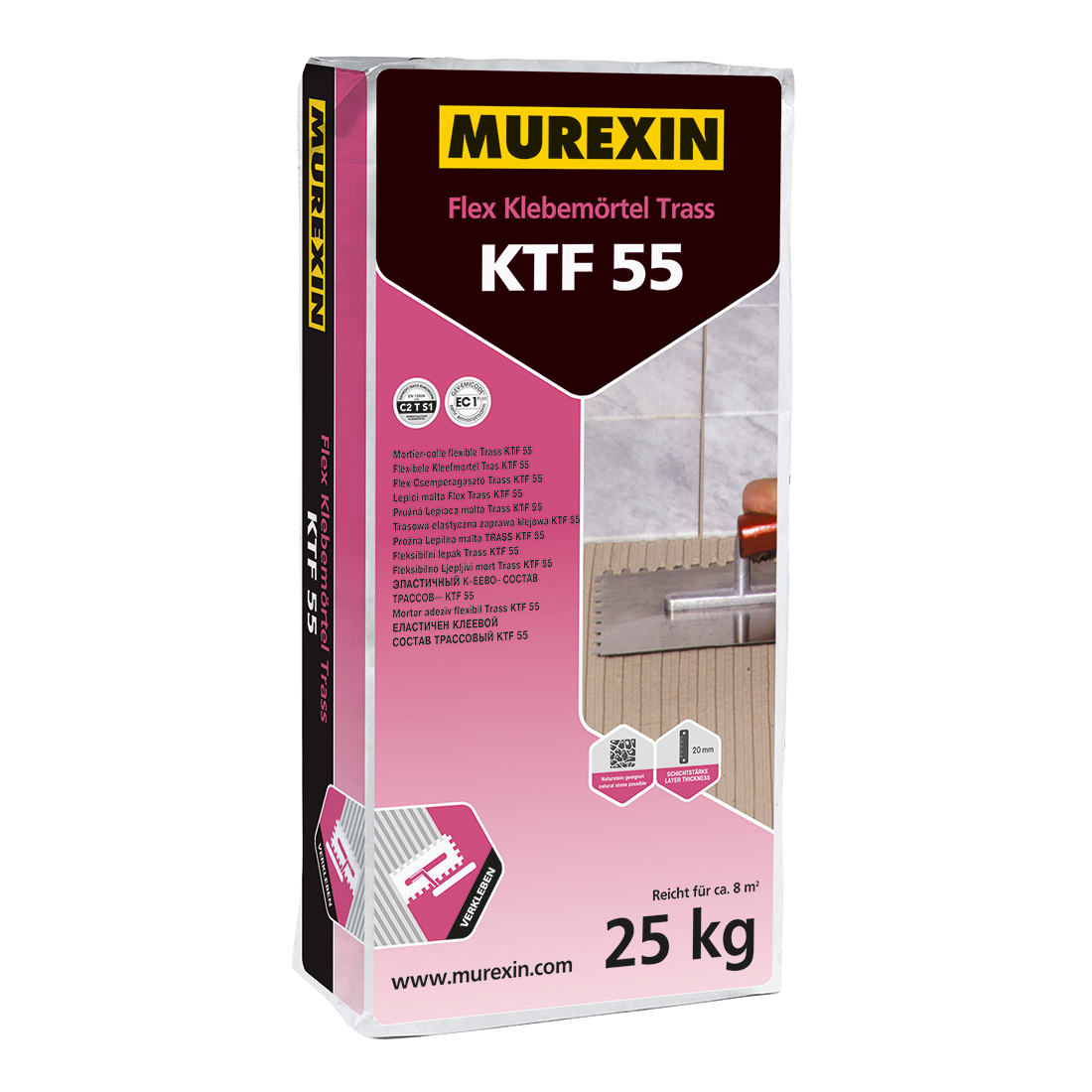 Mortier colle gris - MUREXIN KTF 55 (25 kg)