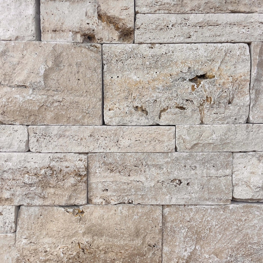 Briques en TRAVERTIN MIX - Minéral Pierre Naturelle