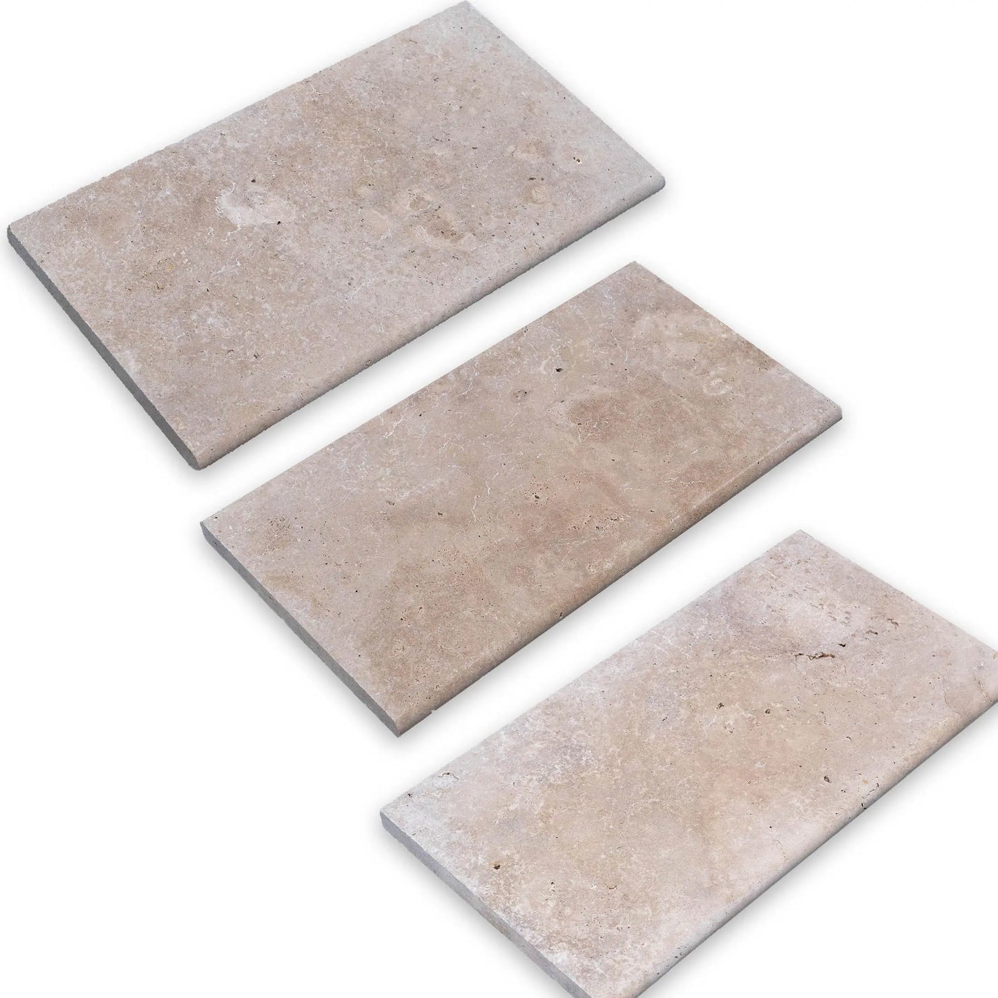 Margelle en TRAVERTIN MIX - Bords 1/2 rond - Minéral Pierre Naturelle