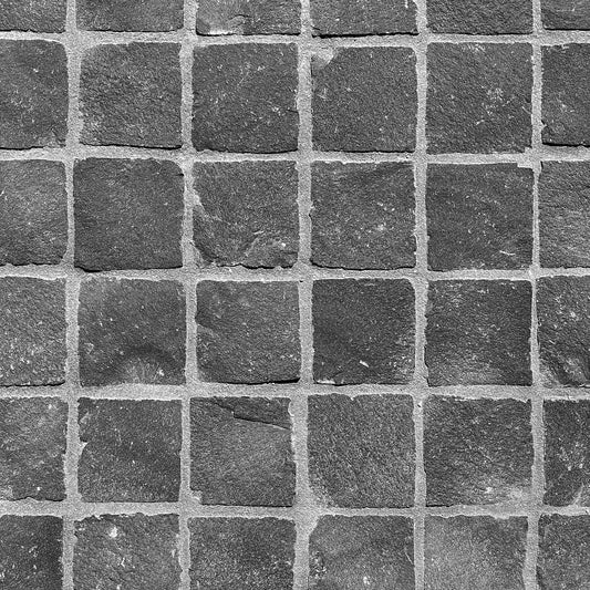 Pavé en BASALTE SUPER BLACK Naturel - Minéral Pierre Naturelle