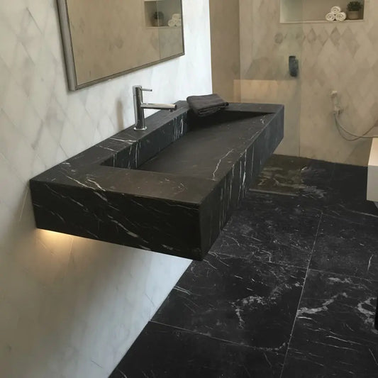 Marbre NOIR MARQUINA Minéral pierre naturelle