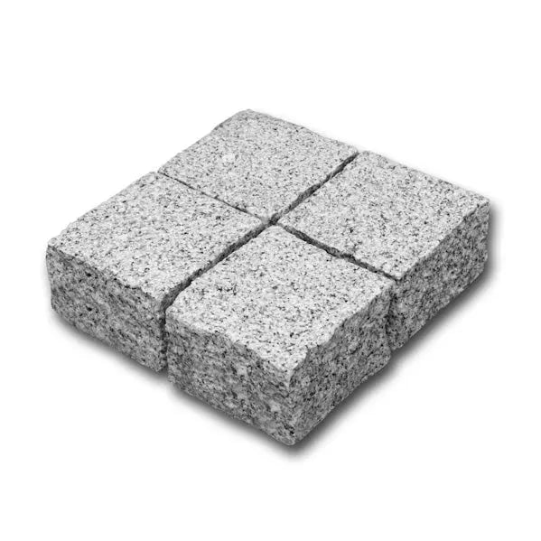 Pavé en granit SILVERSAND Flammé - Minéral Pierre Naturelle