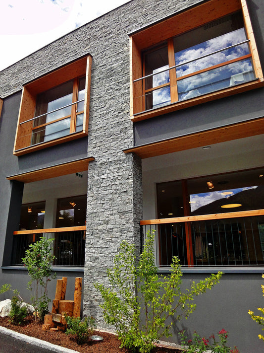 Parement en granit MOUNTAIN GREY - Préassemblé + Angles - Minéral Pierre Naturelle