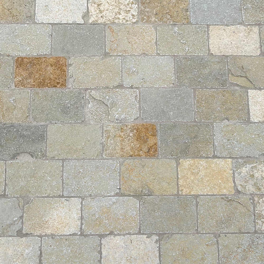 Pavé en pierre calcaire LIMA BEIGE Minéral pierre naturelle