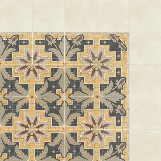 Carrelage effet carreau de ciment ancien OCTAVIE Minéral pierre naturelle