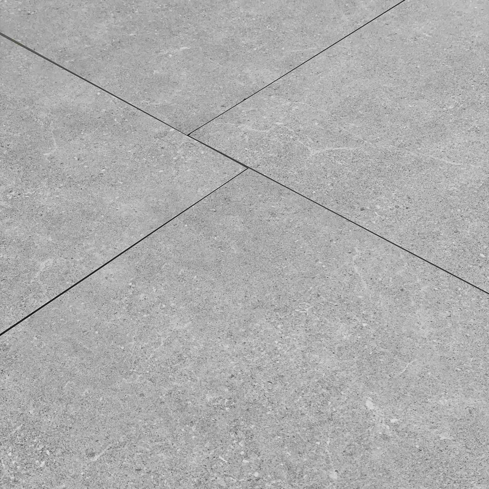 Grès cérame effet pierre PRO PI 03 GREY - 60 x 60 x 2 cm - Minéral Pierre Naturelle