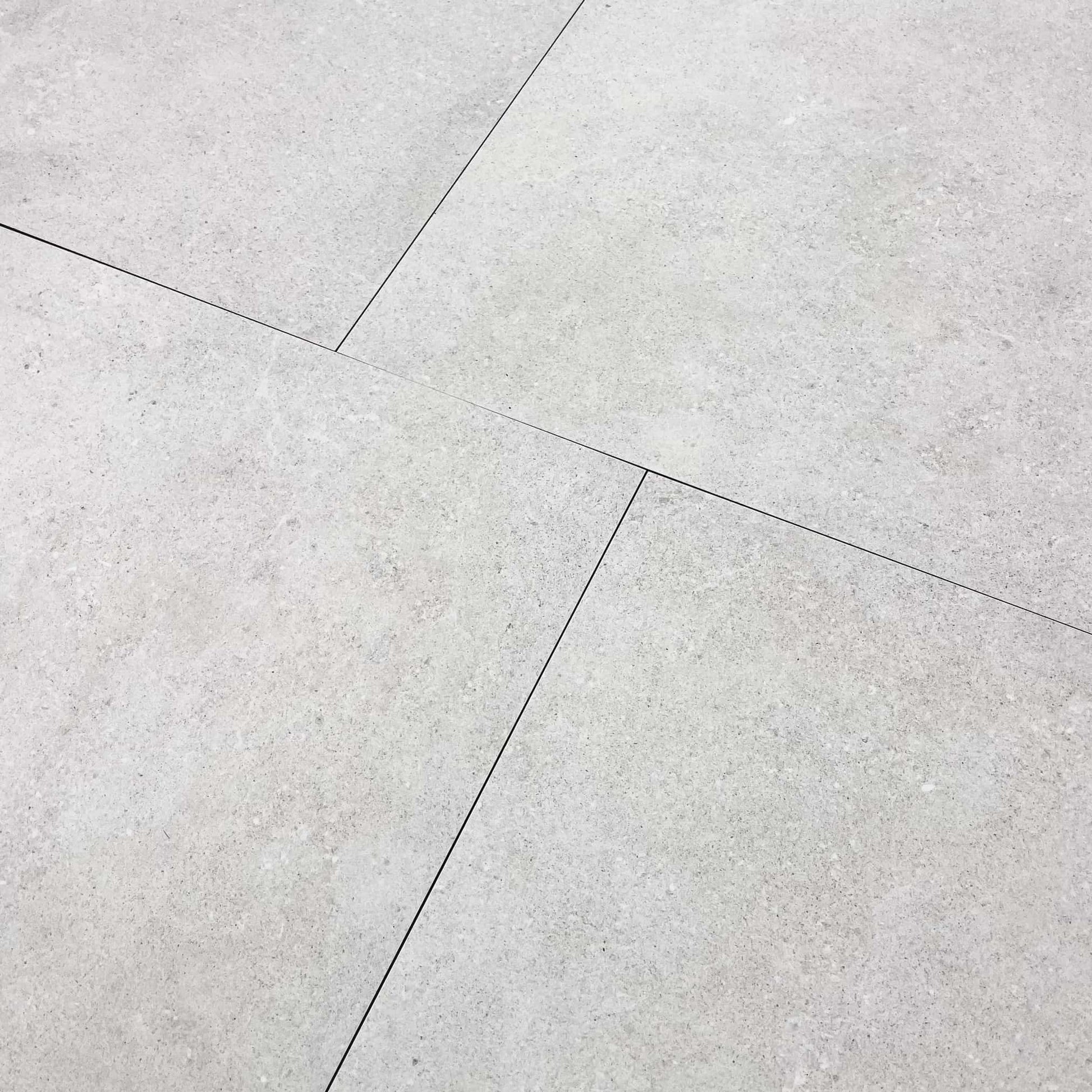 Grès cérame effet pierre PRO PI 01 WHITE - 60 x 60 x 2 cm - Minéral Pierre Naturelle