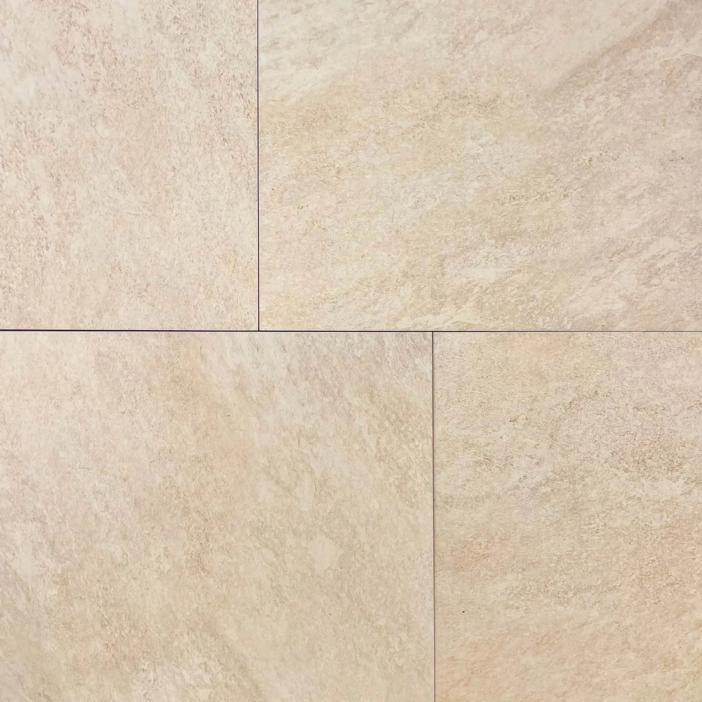 Grès cérame effet pierre QUARTZIT BEIGE - 60 x 60 x 2 cm - Minéral Pierre Naturelle