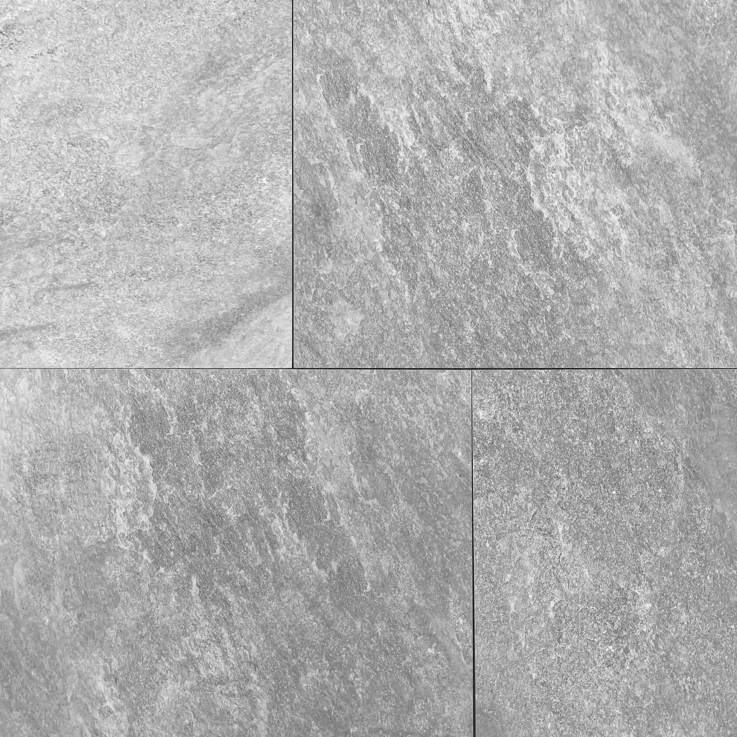 Grès cérame effet pierre QUARTZIT DARK - 60 x 60 x 2 cm - Minéral Pierre Naturelle