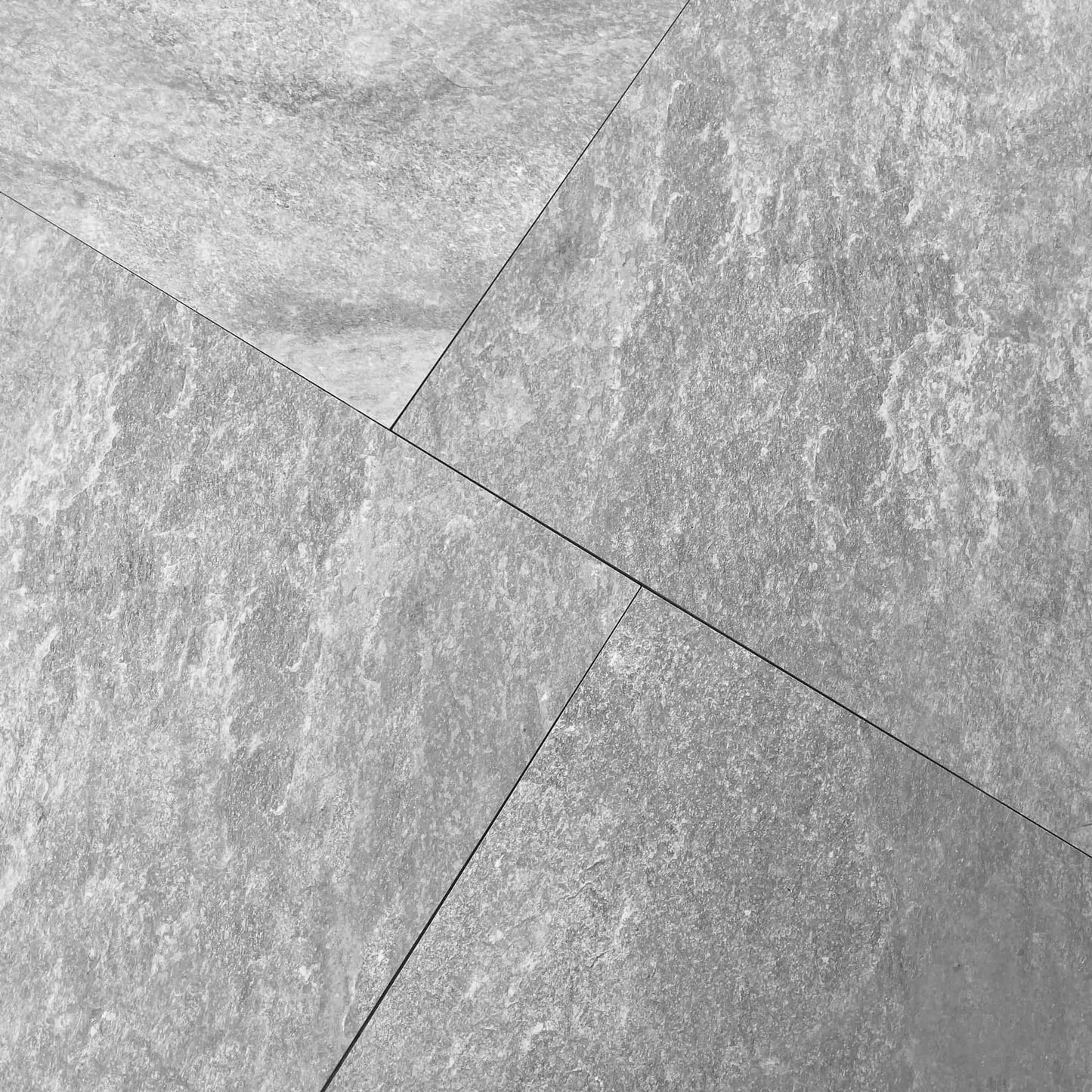 Grès cérame effet pierre QUARTZIT DARK - 60 x 60 x 2 cm - Minéral Pierre Naturelle