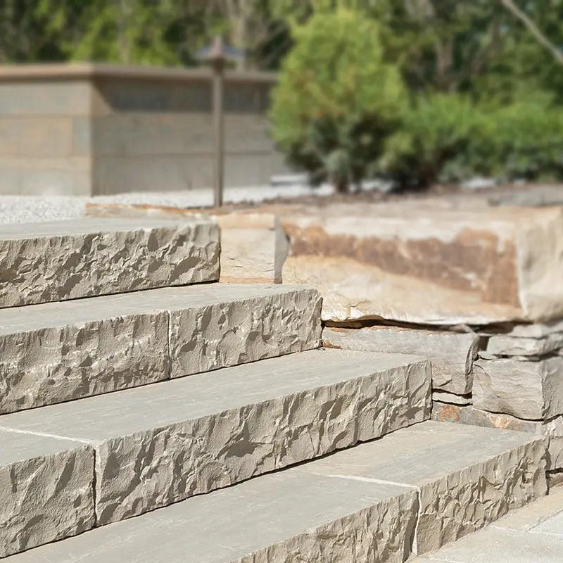 Bloc marche en grès KANDLA GREY Minéral pierre naturelle