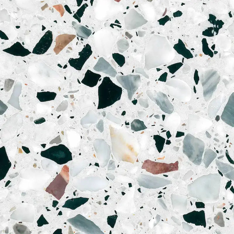 Terrazzo WHITE adouci - Minéral Pierre Naturelle