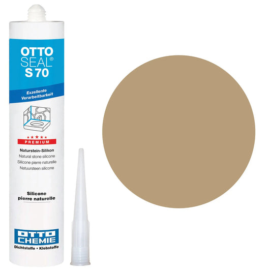 Silicone MAT BAHAMA BEIGE pour pierre naturelle - OTTOSEAL S70 (310ml) - Minéral Pierre Naturelle