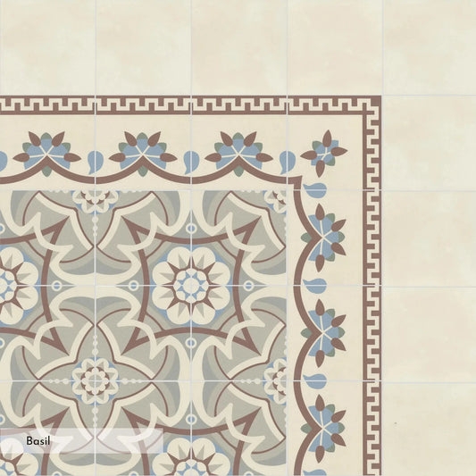 Carrelage effet carreau de ciment ancien BASIL Minéral pierre naturelle