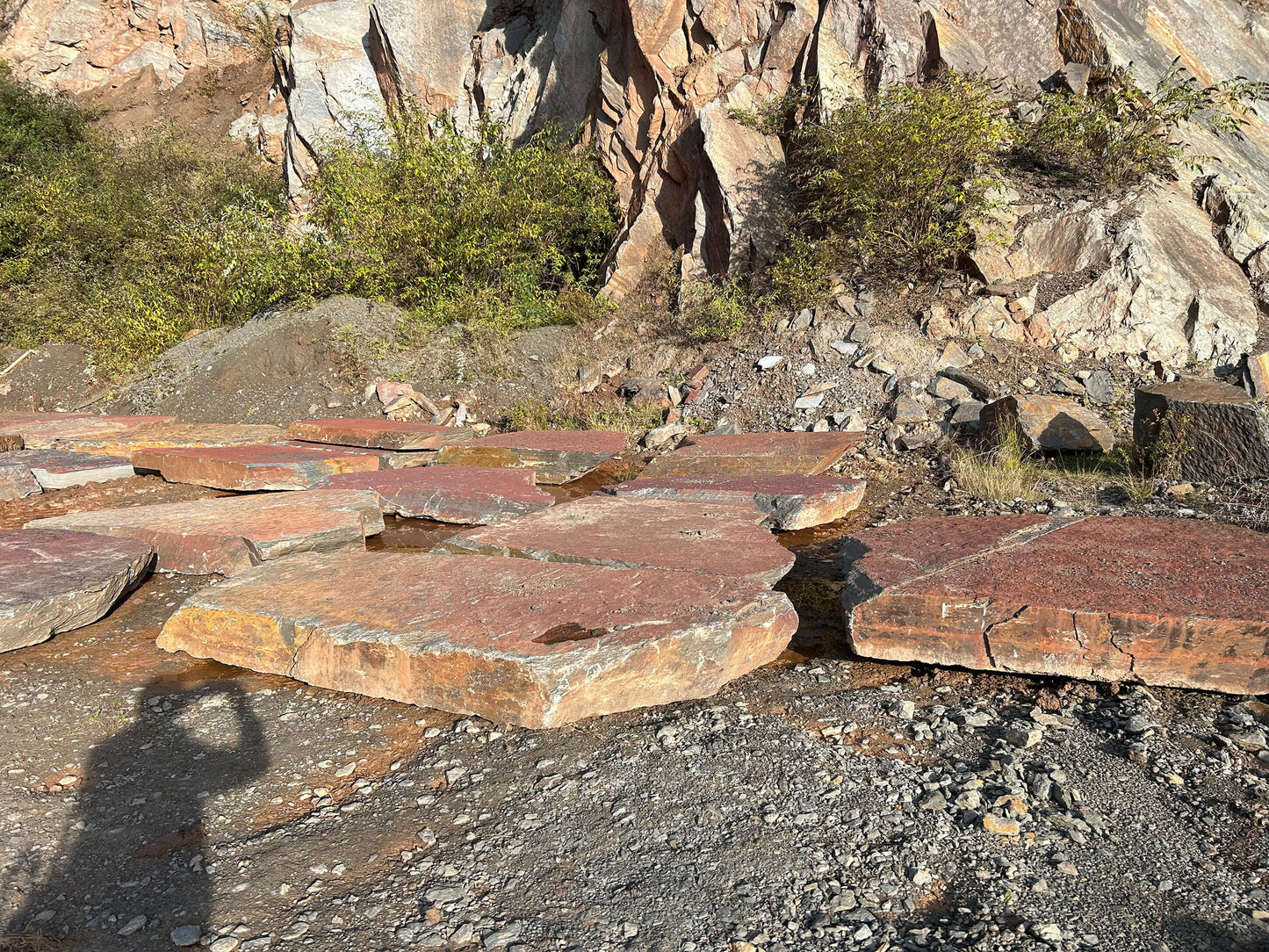 Marche naturelle en SCHISTE COLORE DES ARDENNES - Minéral Pierre Naturelle