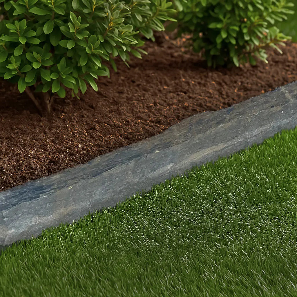 Bordure de jardin en Schiste BLACK STALE AZUL Finition clivée, 100 x 7-12 cm