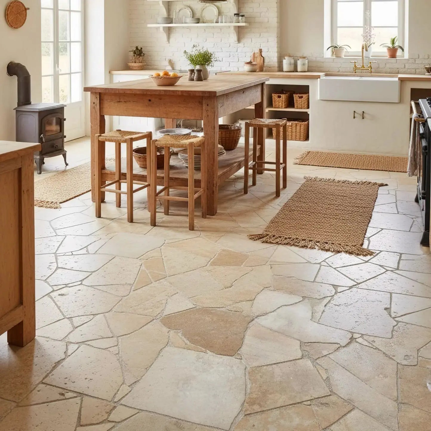 Opus Incertum en PIERRE CALCAIRE Minéral pierre naturelle