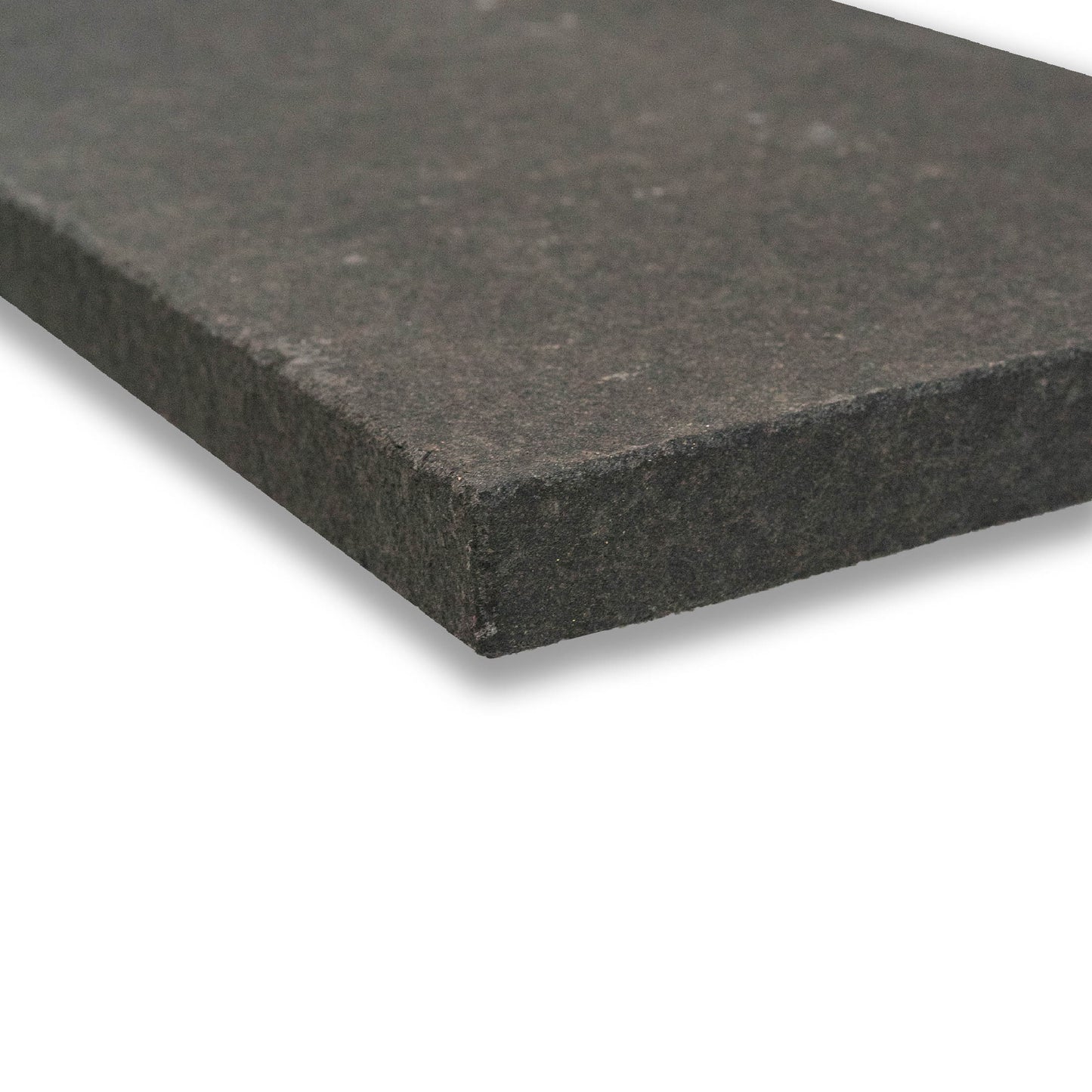 Couvre mur / couvertine en BASALTE SUPER BLACK sans larmiers, finition flammée, 60x40x3 cm - Zoom couvertine