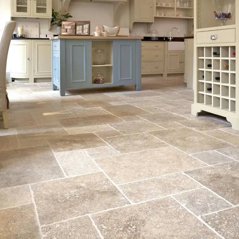 Dallage en TRAVERTIN MIX - Minéral Pierre Naturelle