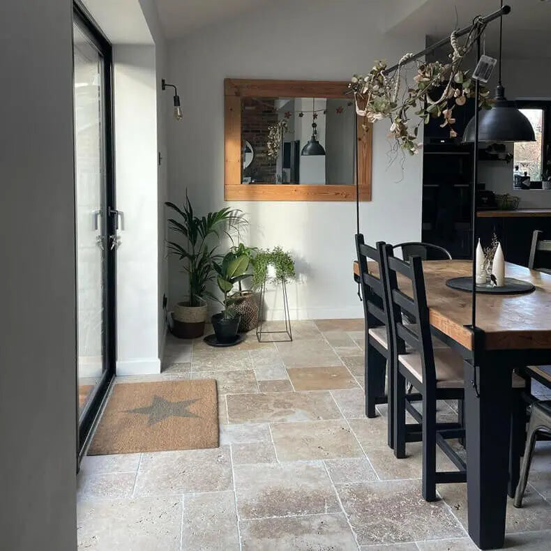 Dallage en TRAVERTIN MIX - Minéral Pierre Naturelle