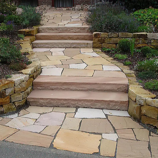 Marche bloc en grès DORATO - Minéral Pierre Naturelle