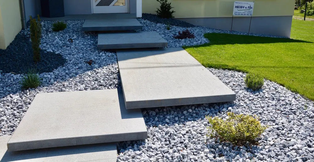 Marche suspendue en granit KURU DARK Minéral pierre naturelle