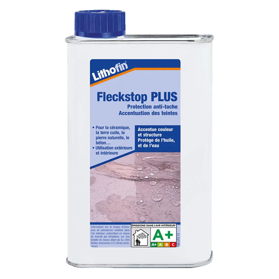 Imperméabilisant + Anti-tâches - LITHOFIN MN + Intensificateur de couleur - LITHOFIN Fleckstop Plus - Minéral Pierre Naturelle