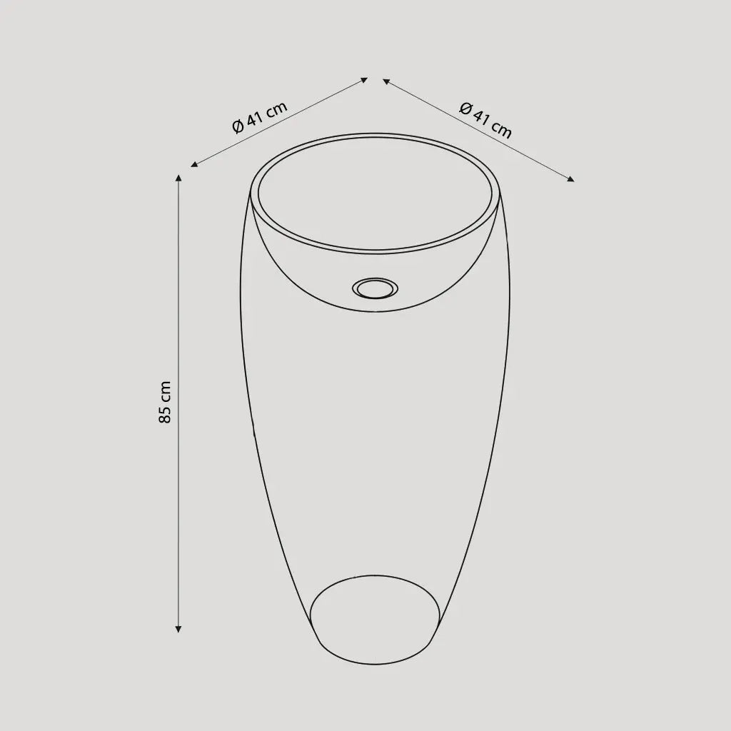 Vasque sur pied en marbre NOIR MARQUINA