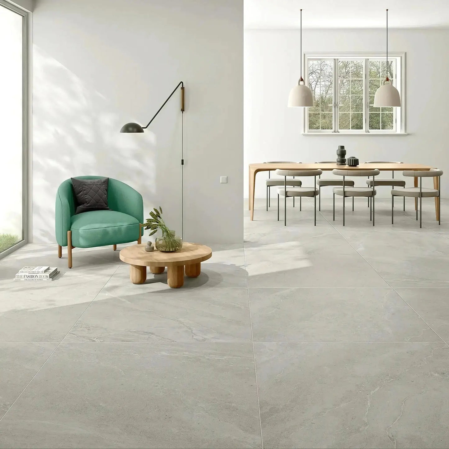 Carrelage effet pierre EKIO - 90 x 90 cm Minéral pierre naturelle