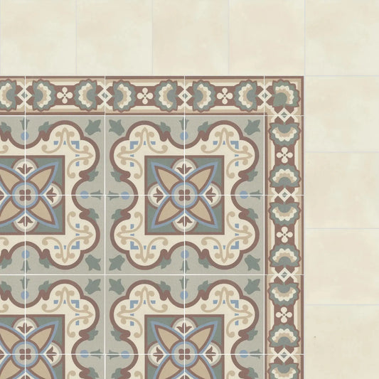 Carrelage effet carreau de ciment ancien HECTOR Minéral pierre naturelle
