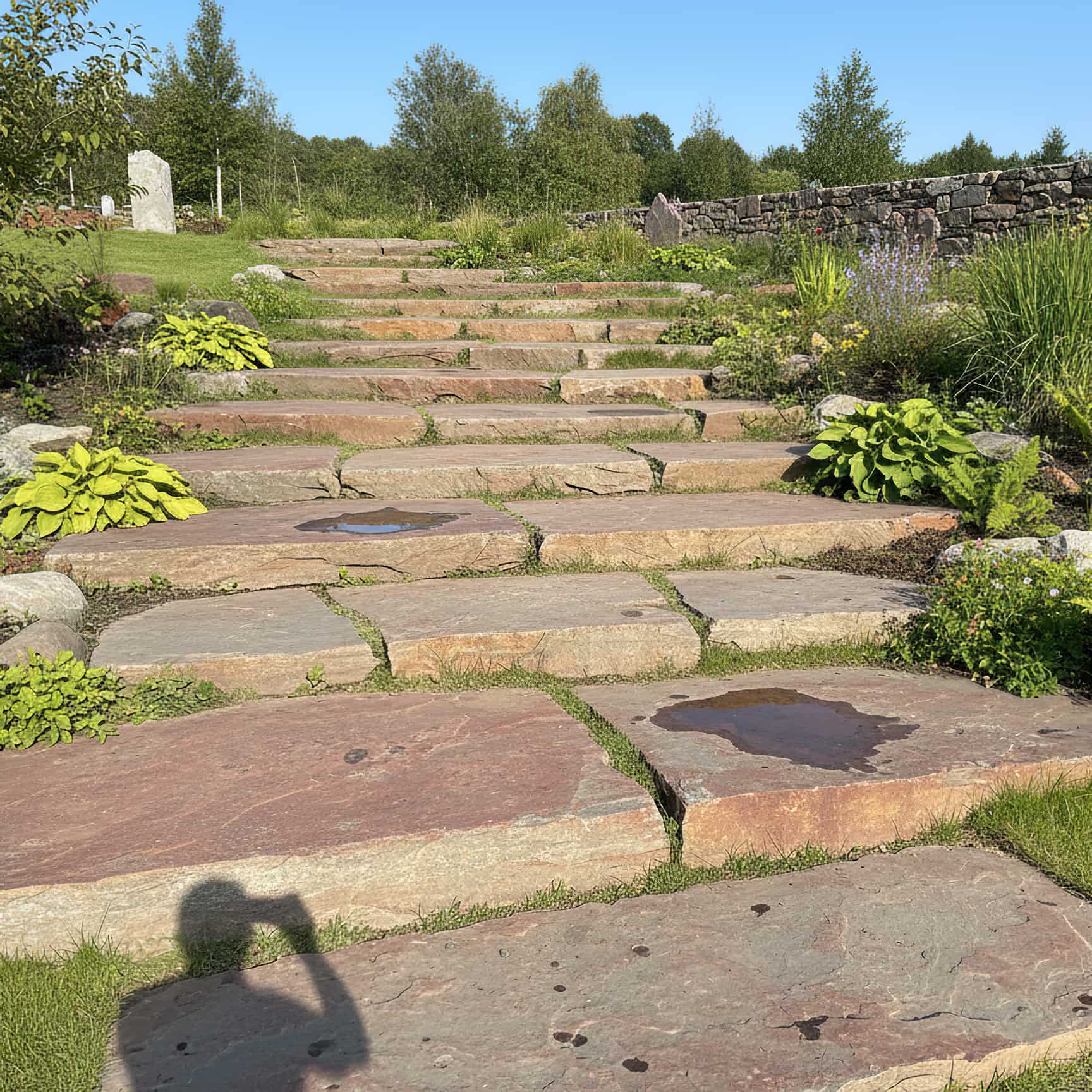 Marche naturelle en SCHISTE COLORE DES ARDENNES Minéral pierre naturelle