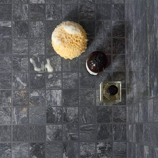 Mosaïque en pierre de Bali TITANE - 4,8x4,8 cm