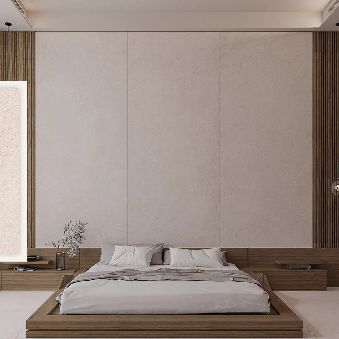Carrelage effet béton PADOVA - 120 x 60 cm Minéral pierre naturelle
