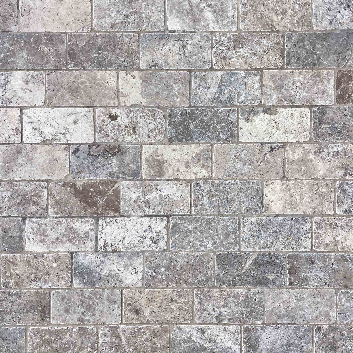 Pavé en TRAVERTIN SILVER - Minéral Pierre Naturelle