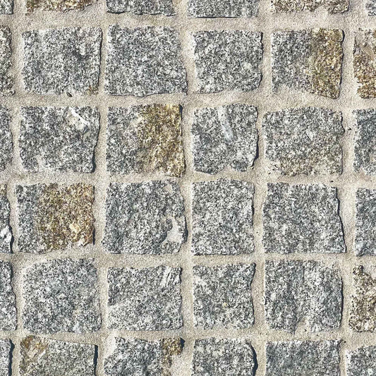 Pavé en GRANIT MIX gris jaune - Minéral Pierre Naturelle