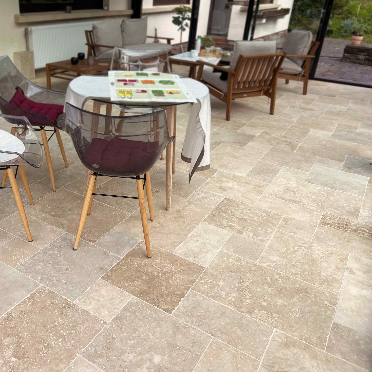 Dallage en TRAVERTIN MIX - Minéral Pierre Naturelle