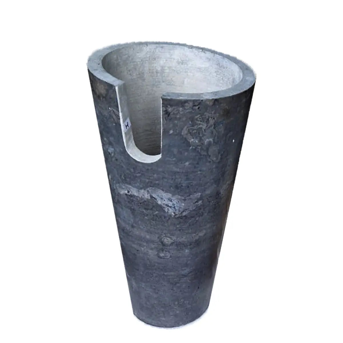 Vasque sur pied en marbre noir, finition adoucie, percements pour robinet et évacuation. Unique, authentique, adaptée aux salles de bain modernes et classiques.