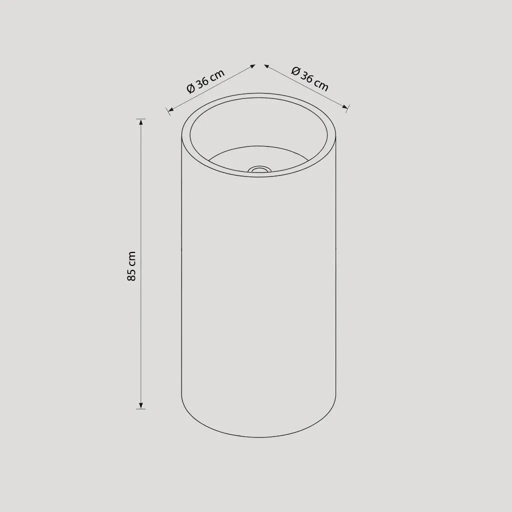 Vasque sur pied en TRAVERTIN ROMAIN