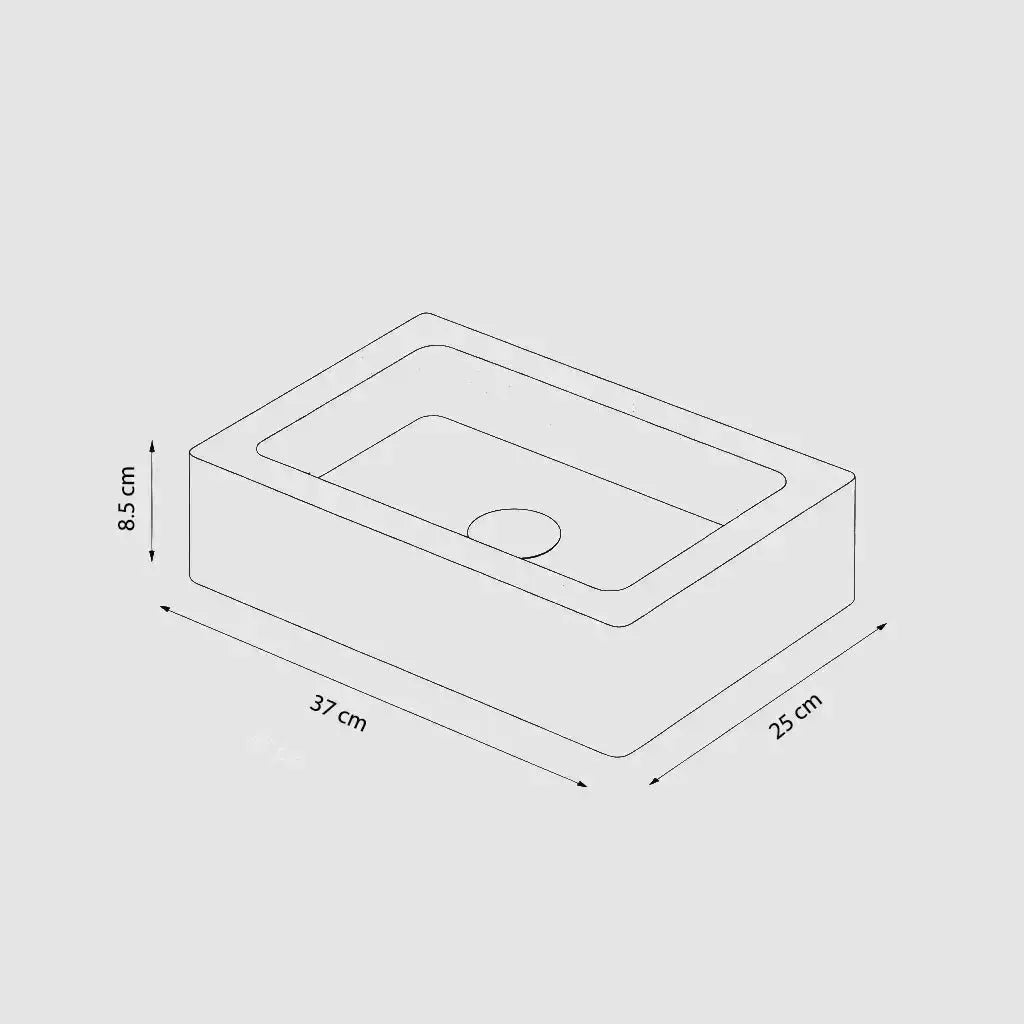 Vasque rectangulaire en marbre BRECCIA PARMA Minéral pierre naturelle
