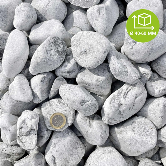 Galets Roulés Blancs 20-40mm 8kg - Pierres Naturelles Décoration Jardin, Pots Et Aquariums