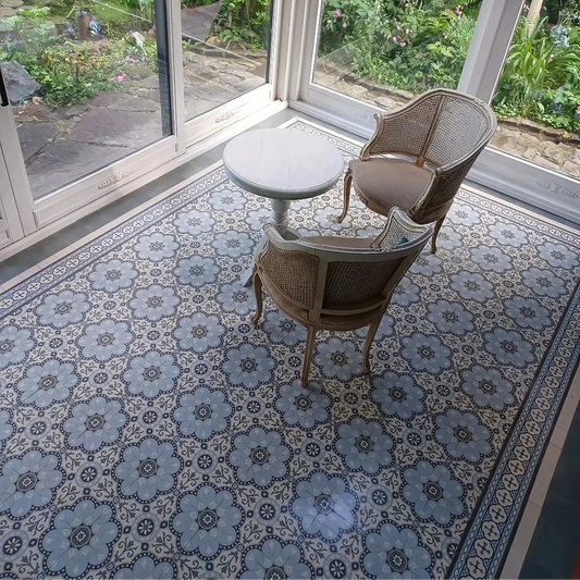 Carrelage effet carreau ciment LISETTE Minéral pierre naturelle