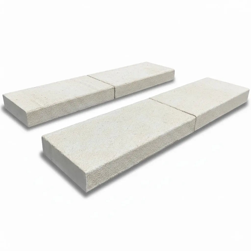 Margelle en pierre calcaire ALMENDRA - Épaisseur 8 cm