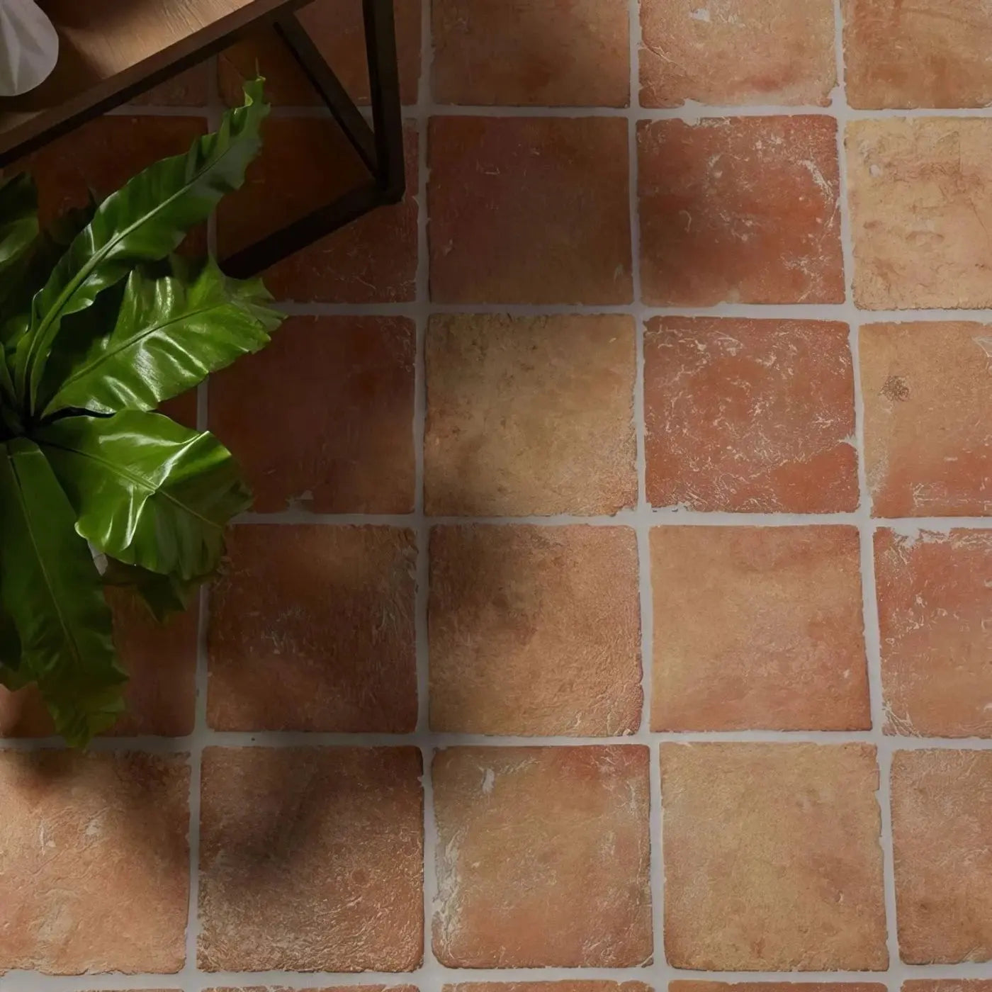 Tomette carrée en TERRE CUITE Minéral pierre naturelle