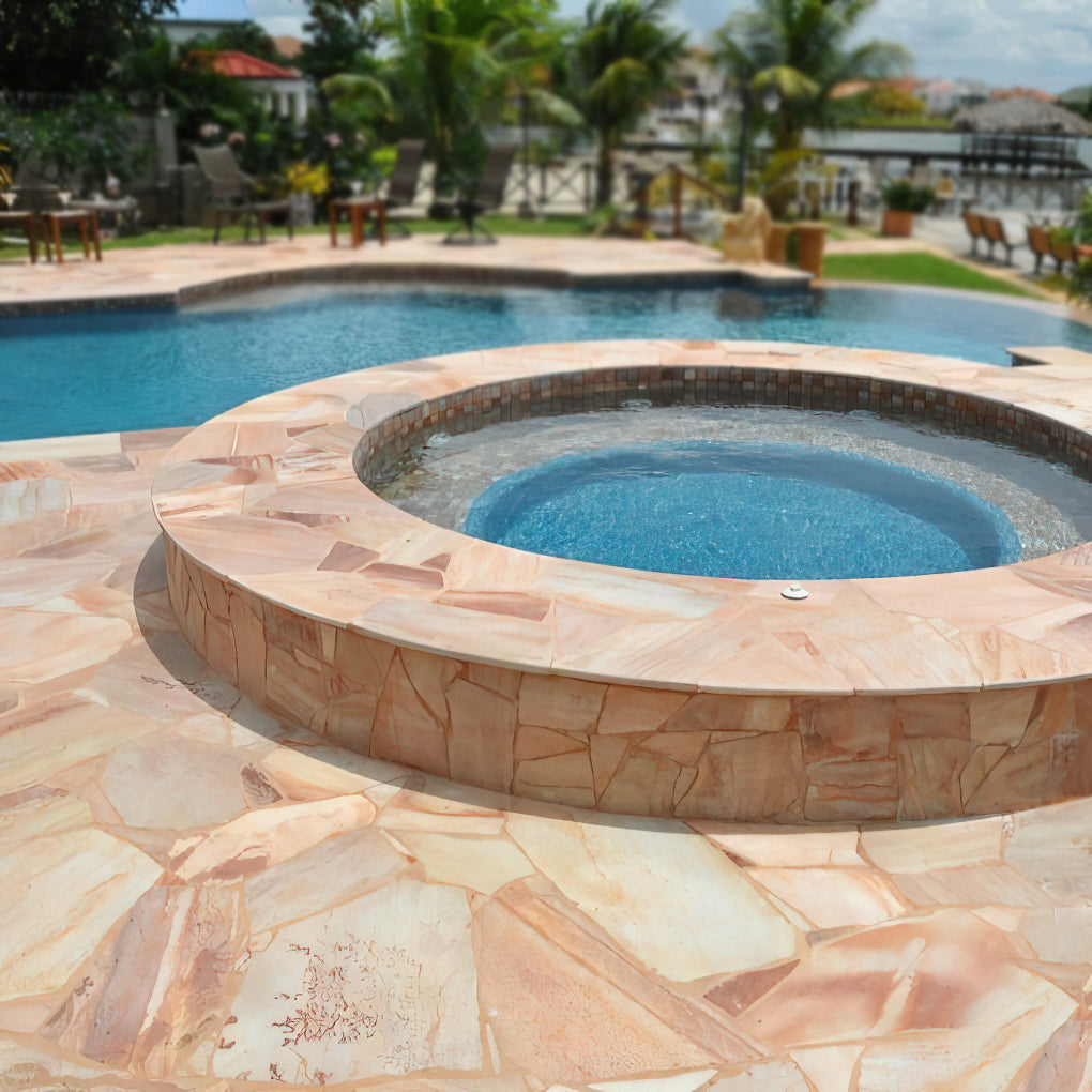 Opus incertum en quartzite CORAL PINK