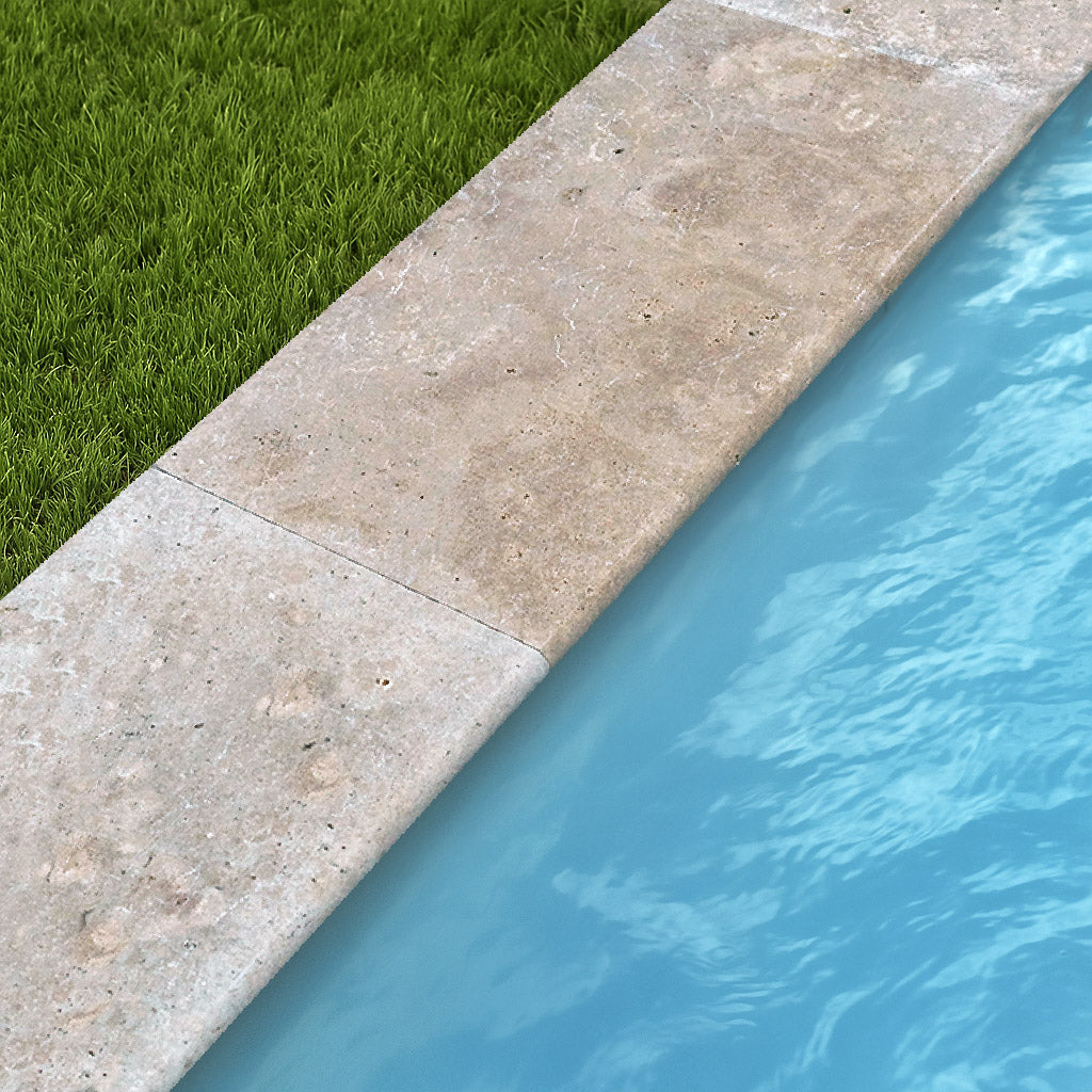 Margelle en TRAVERTIN MIX Minéral pierre naturelle