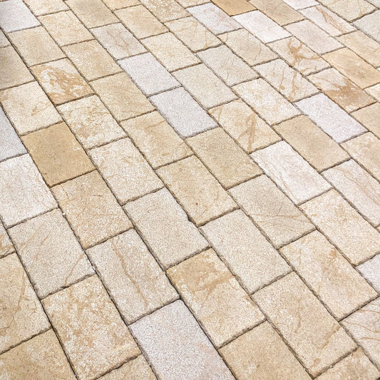 Pavé en pierre calcaire ALMENDRA grenaillé