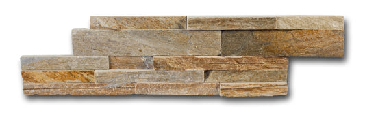 Parement QUARTZITE HONEY - Préassemblé - Minéral Pierre Naturelle