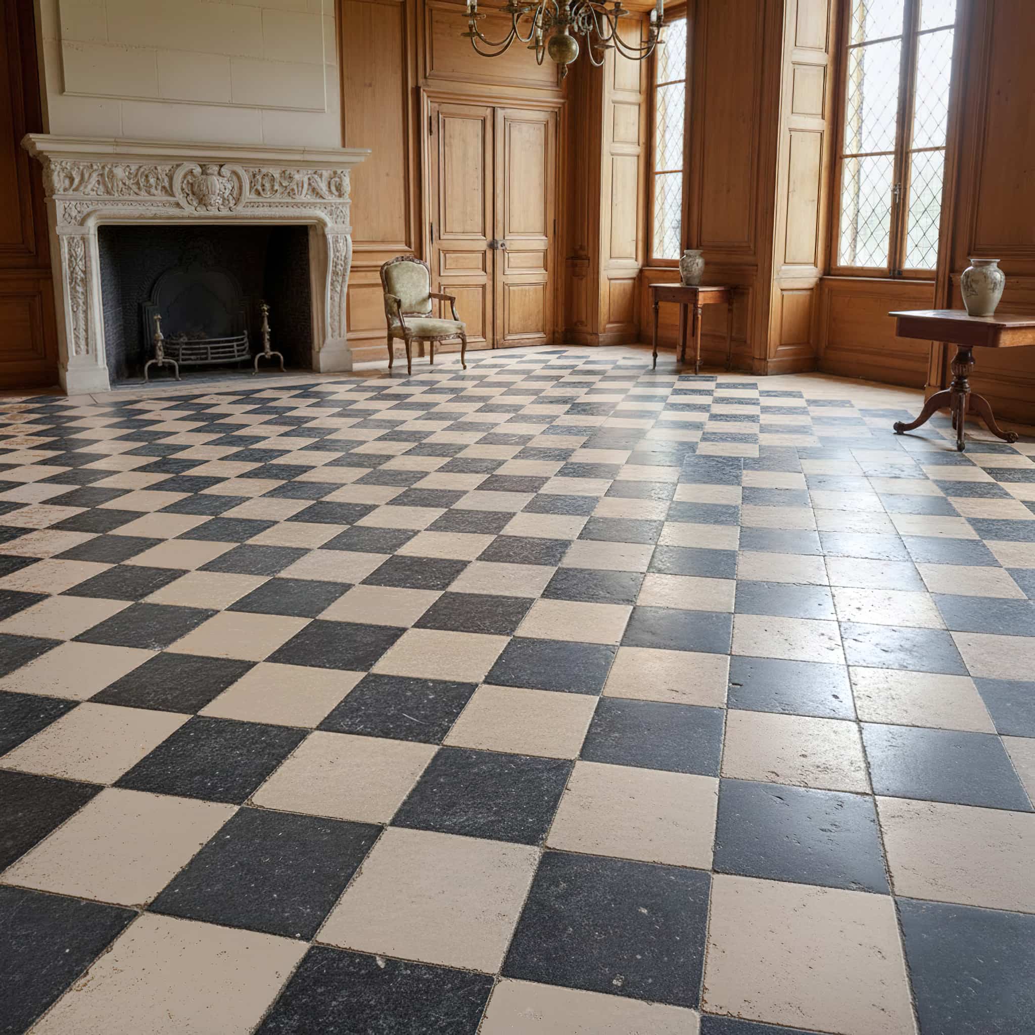Damier sol en pierre, tomette et carrelage | Style rétro et moderne ...