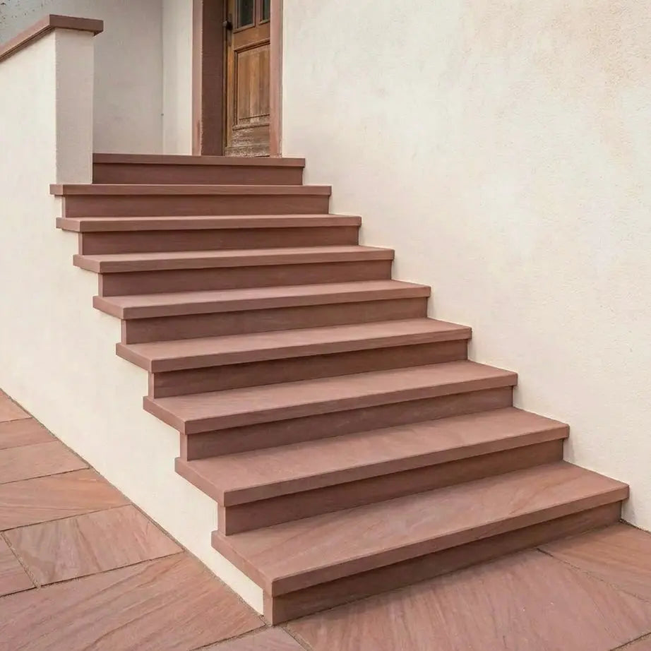 Marche d'escalier en GRÈS DES VOSGES Minéral pierre naturelle